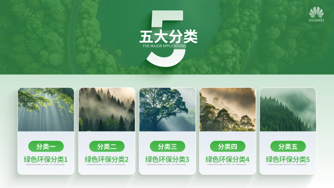 绿色图文分类展示