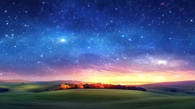 8k宽屏草原夜景LED大屏