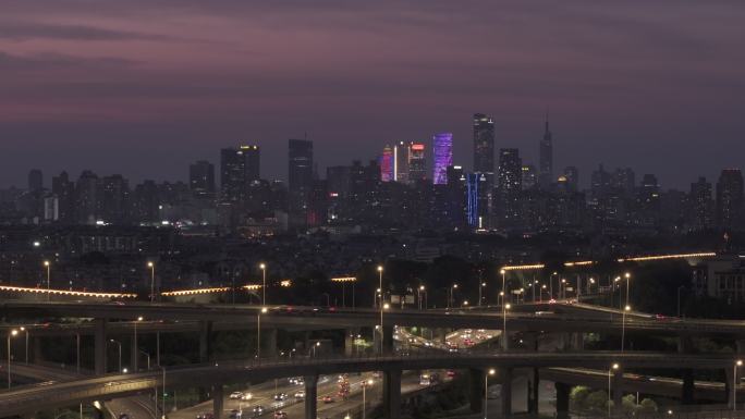 南京双桥门立交夜景