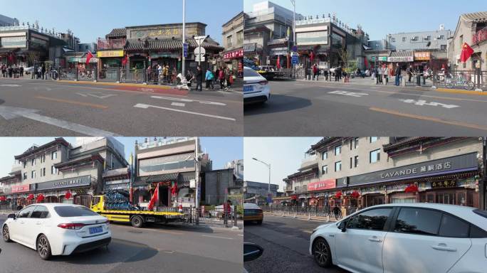 随车拍摄北京街巷马路风光