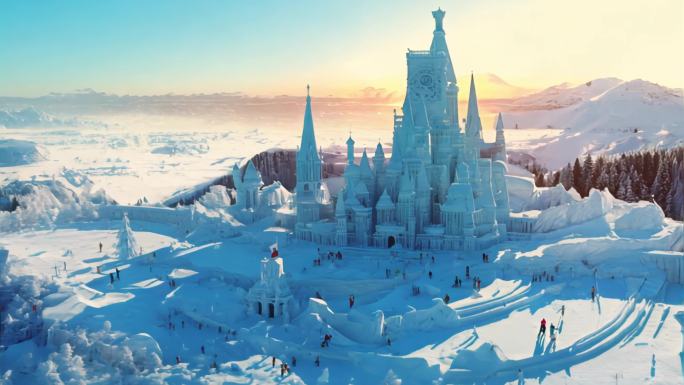 哈尔滨冰雪大世界自然雪景旅行治愈
