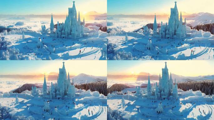 哈尔滨冰雪大世界自然雪景旅行治愈