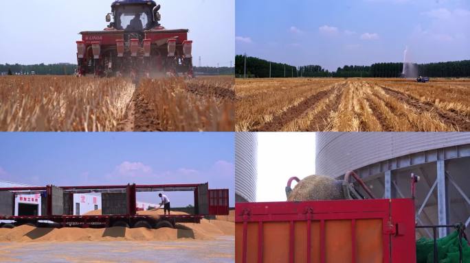 农业播种，粮仓