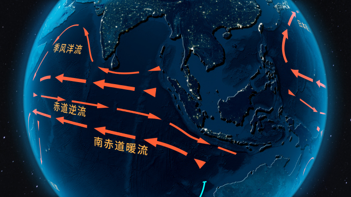 世界表面洋流分布动画