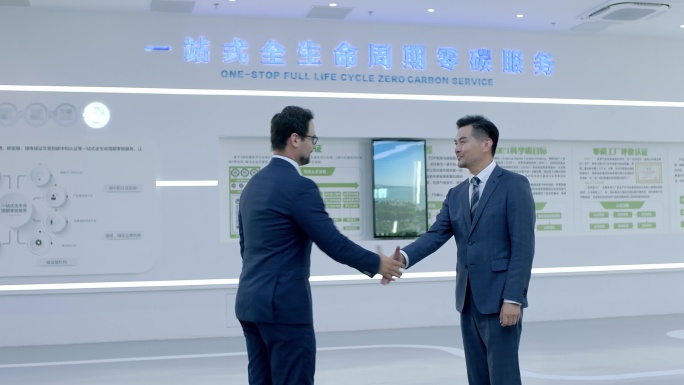 外商考察合作握手4k