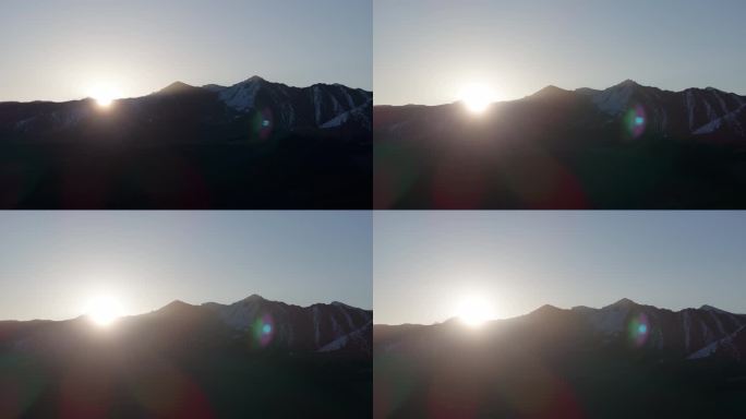 新疆伊犁喀拉峻琼库拾台雪山草原日出