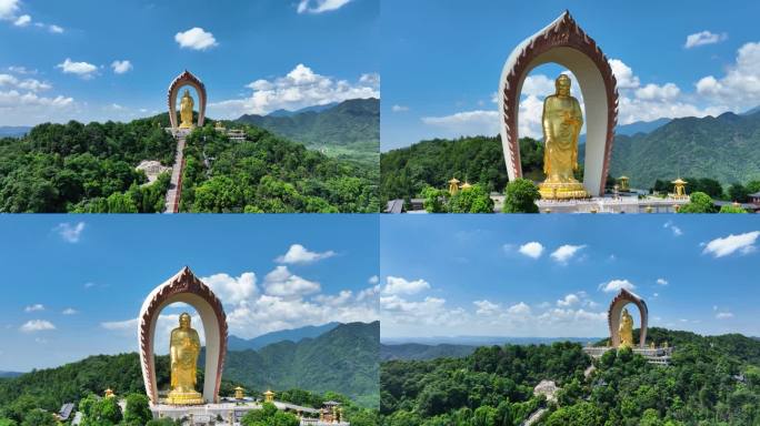 4K江西庐山九江东林大佛