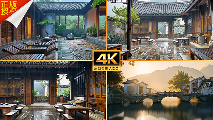 多组国风园林片头合集 古色古香唯美古镇