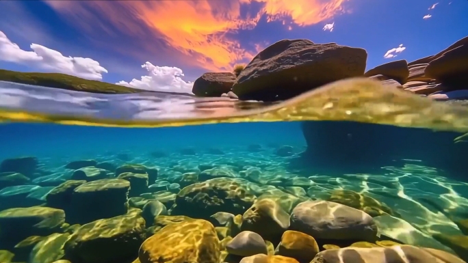 清澈的水流水质