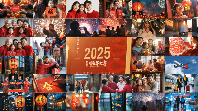 2025春节春运回家幸福团圆相聚过年新年