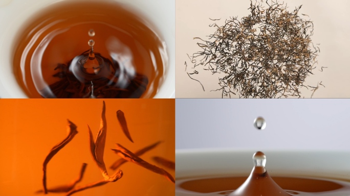 红茶 茶叶 茶杯 泡茶 倒茶 茶汤 滴水