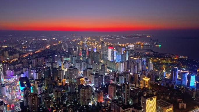 海口城市CBD夜景合集