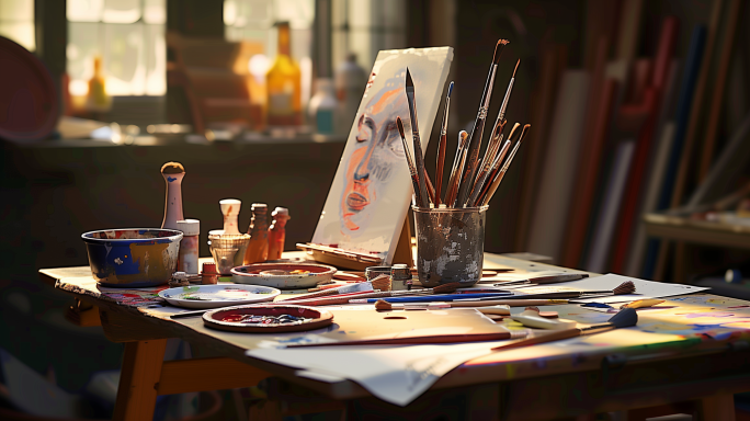 画室油画丙烯颜料 绘画 艺术