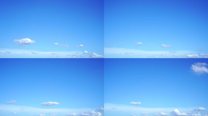 天空少云薄云烟消云散云朵消散干净天空延时