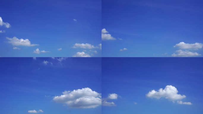 天空少云薄云烟消云散云朵消散干净天空延时