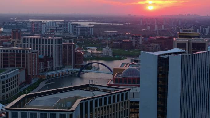 上海华为练秋湖研究中心 日落