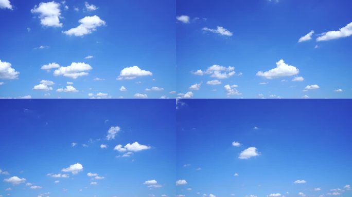 天空少云薄云烟消云散云朵消散干净天空延时