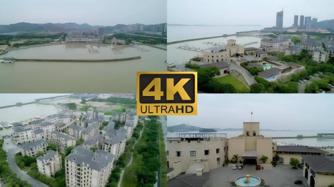 酒店游艇高楼度假胜地跨江大桥旅行游玩航拍