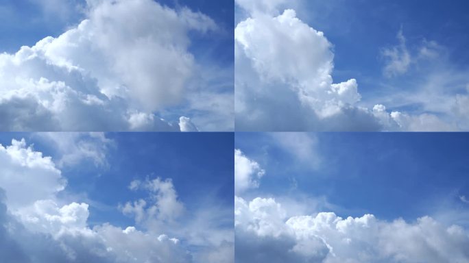 云朵飘走白云消散天空延时蓝天白云夏日晴天