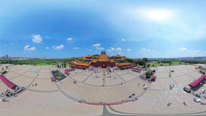 VR360全景苏州徐州宝莲寺寺庙航拍飞越