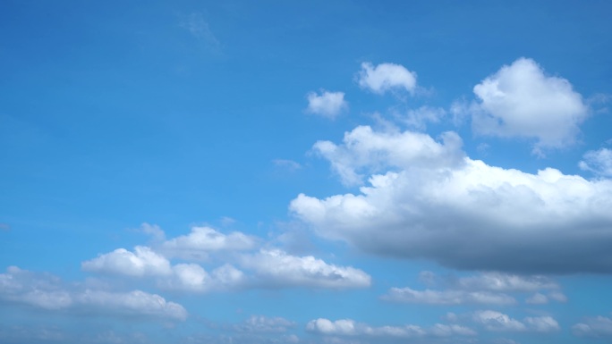 云朵飘走白云消散天空延时蓝天白云夏日晴天