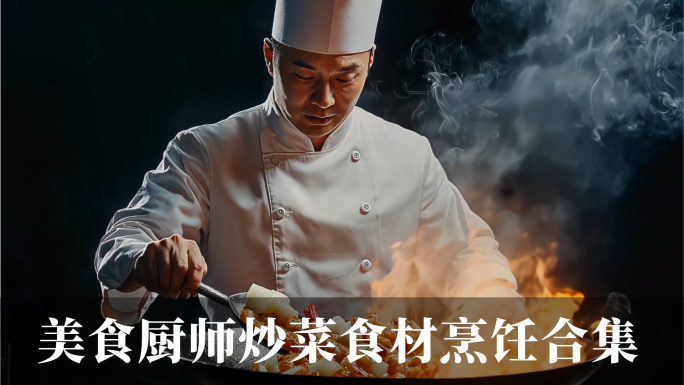变速快剪美食片头厨师炒菜合集