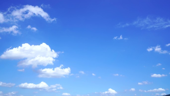 夏日天空延时天空云朵唯美夏天蓝天白云飘飘