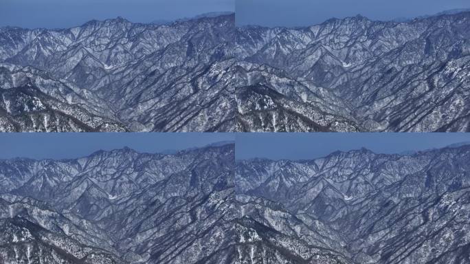 秦岭雪景 环山路 登山 光头山 攀登
