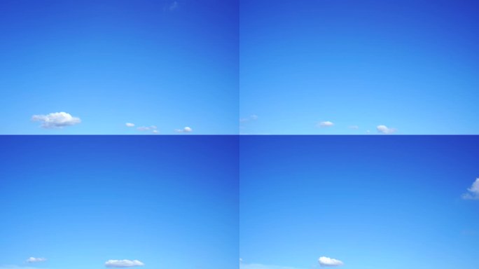 天空少云薄云烟消云散云朵消散干净天空延时