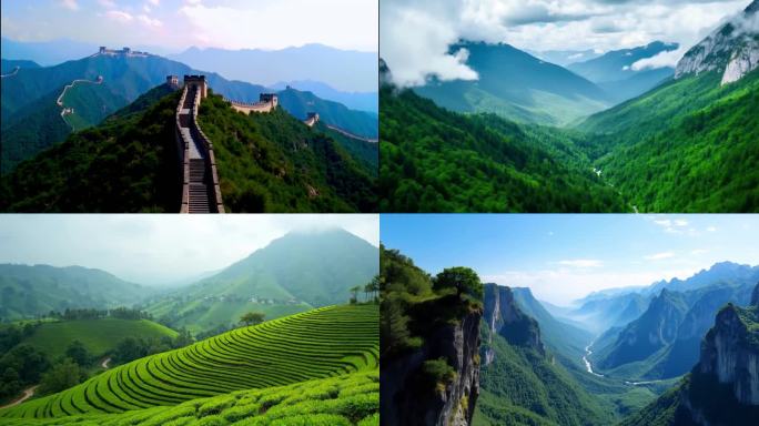 延时云层自然祖国美丽大好河山(风景合集)