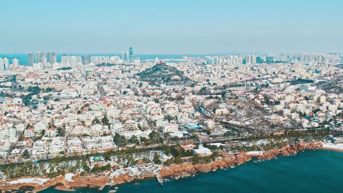 青岛雪景青岛冬天
