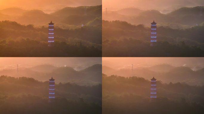 惠州龙门县城航拍视频1-4K