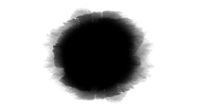 黑白水墨晕染特效素材(60)