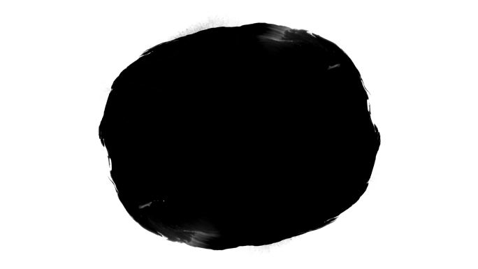 黑白水墨晕染特效素材(74)