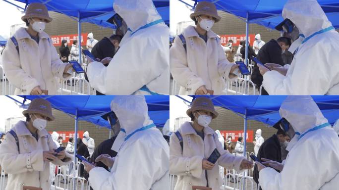 西安疫情期间火车站检查站景象