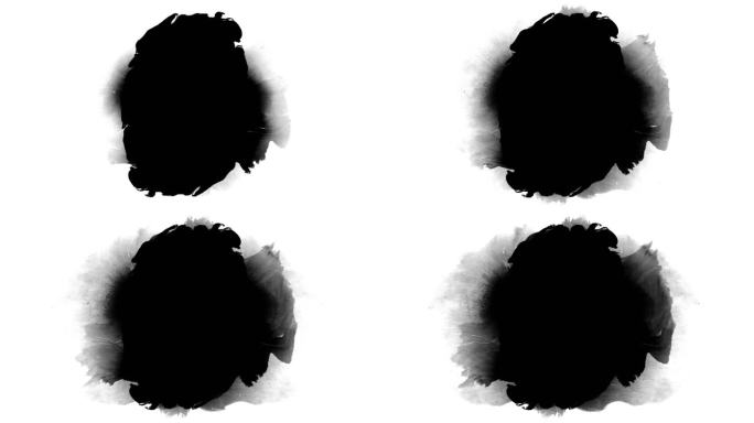 黑白水墨晕染特效素材(63)