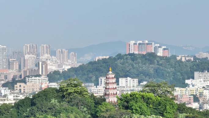 中山宣传片中山市区高楼城市风景航拍4K