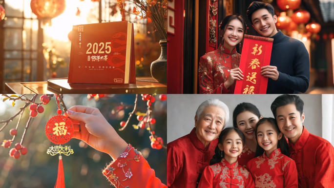 2025蛇年春节喜庆过新年气氛新春
