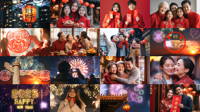 2025蛇年春节喜庆过新年气氛新春