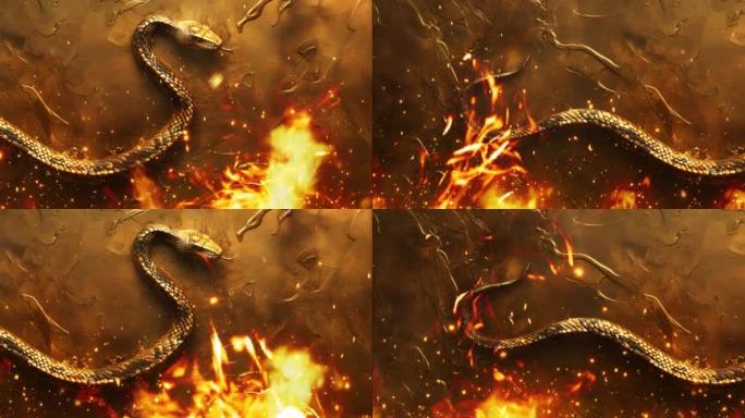 蛇年质感浮雕图腾背景