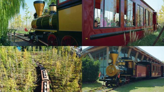 丛林小火车植物园游乐设施周末亲子户外休闲