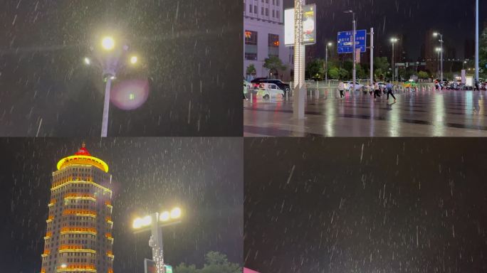 榆林市商场雨夜