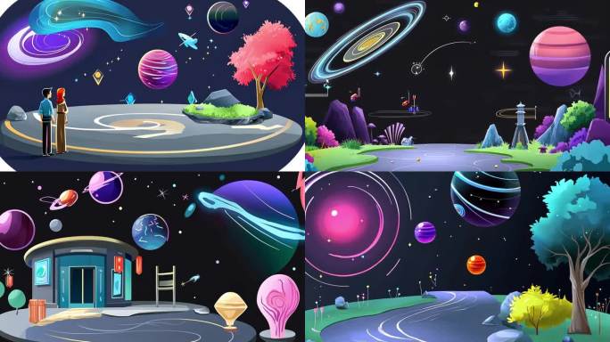 宇宙科普动画 卡通宇宙 动漫航天