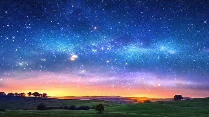 宽屏草原夜景LED大屏2