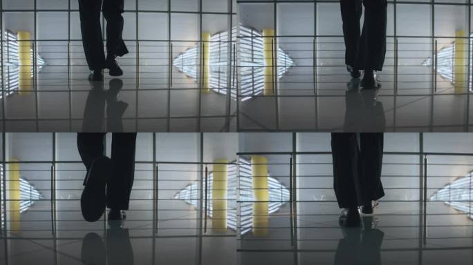 高端商务人士前行背景光影脚步迈向光明