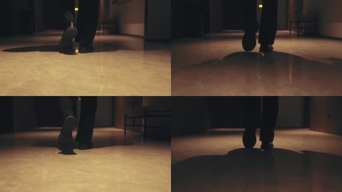 高端商务人士前行背景光影脚步迈向光明