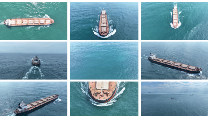 【4K】散货船 船 矿砂煤炭粮食运输船