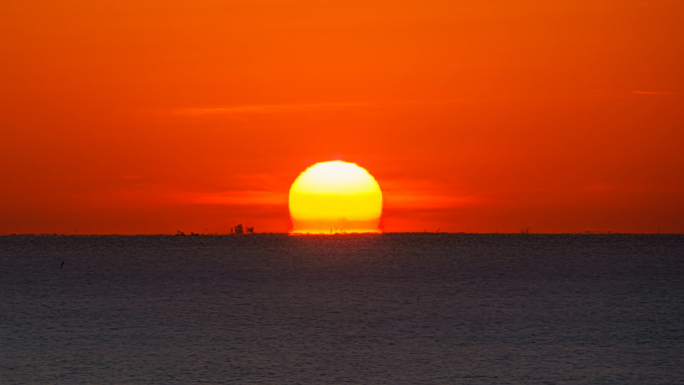 海平面日出东方海上日出太阳升起延时合集