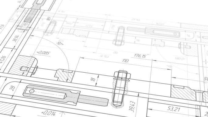 技术图纸。工程工业背景。科技横幅。