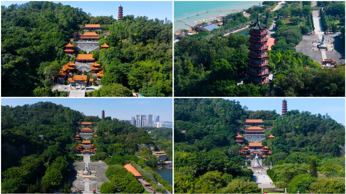 广州南沙天后宫航拍